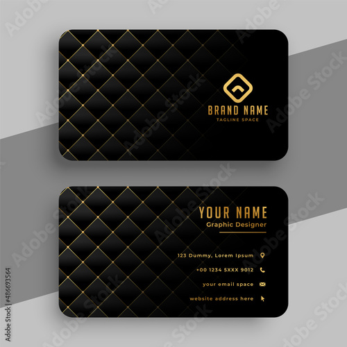 luxury black and golden business card design