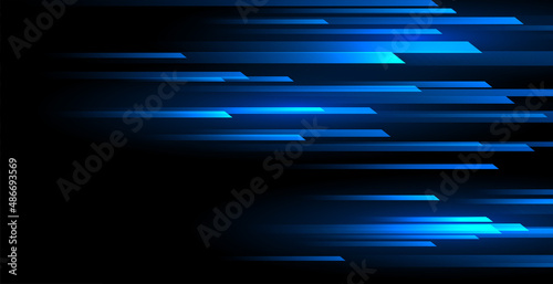 blue horizontal speed motion lines background