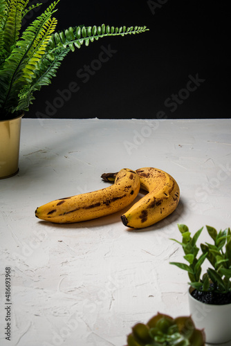 Pair of ripe banananas. photo