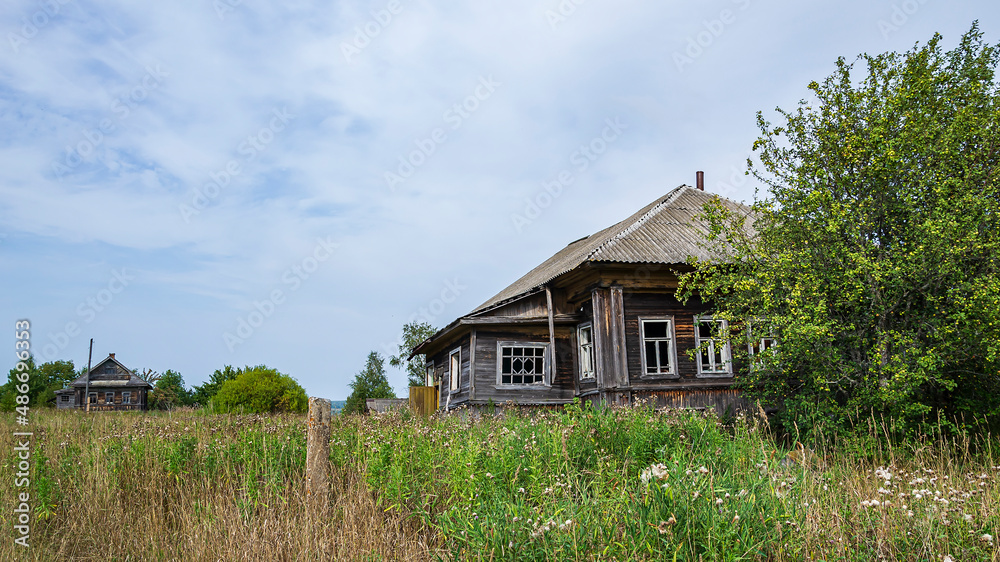 destroyed houses in an abandoned village destroyed houses in an abandoned village