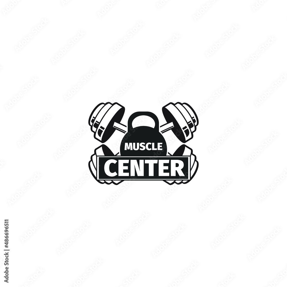 Obraz premium Muscle Center Logo Template fit for your business