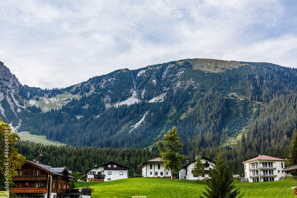 view of the Alps mountain austria.