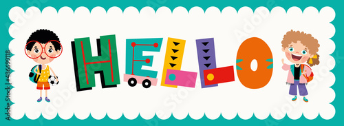 Colorful Font Design With Abstract Shapes