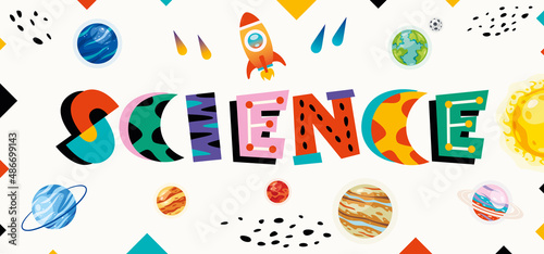 Colorful Font Design With Abstract Shapes