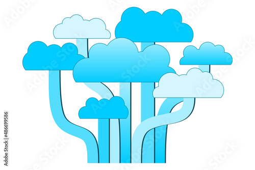 Nuage Informatique Bleu