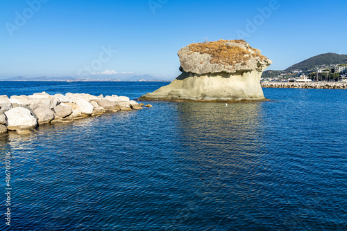 The “Fungo”, a characteristic mushroom rock located in Lacco Ameno, Ischia, Italy