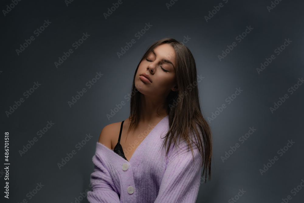 Posing while being cute and sensual Posing while being cute and sensual