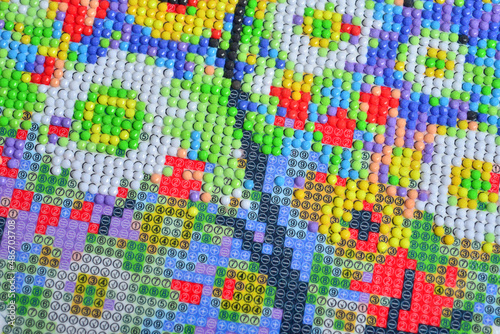 Colorful Circular Mosaic Puzzle Background © youm