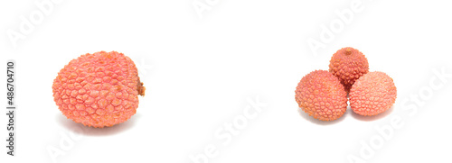 Ripe lychees on a white background close-up. Food, snack, fruits, vitamins, exotic, harvest
