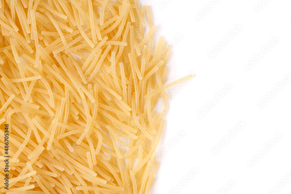 Fototapeta premium raw noodles isolated on white background