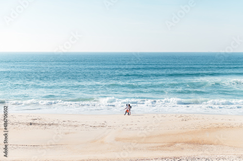 Atlantic Ocean beach near Aveiro, Portugal