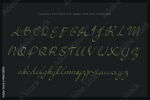 Elegant monogram font set for logo. Minimalist elegant font set monogram for logo.