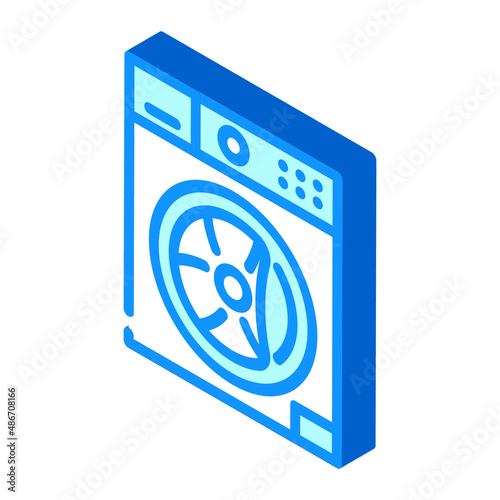 washer machine appliance isometric icon vector. washer machine appliance sign. isolated symbol illustration