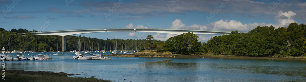 View on the harbor of Benodet in Brittany