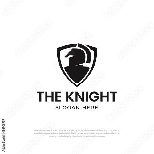 Spartan coat of arms vector icon logo knight armor