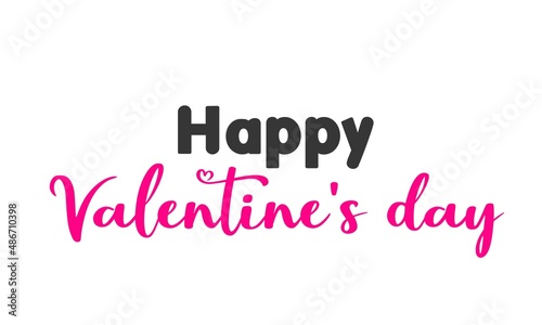 Happy valentine's day calligraphy beautiful Design