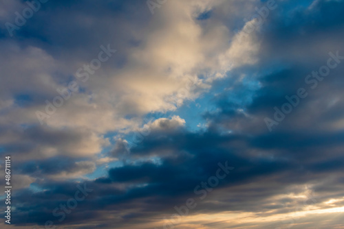 Clouds in the sky. The sky was overcast with various clouds.  © homeworlds