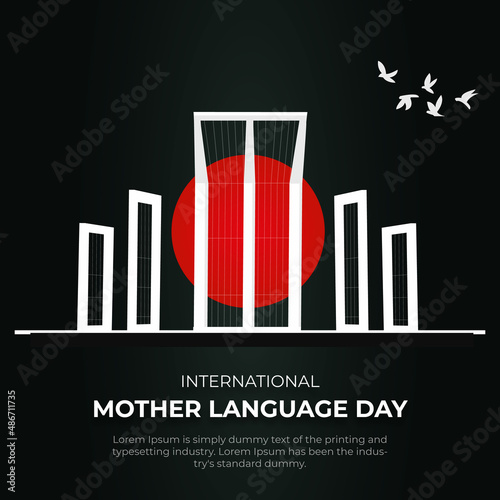 21st February international mother language day social media post design