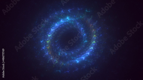 3D rendering abstract circle light background
