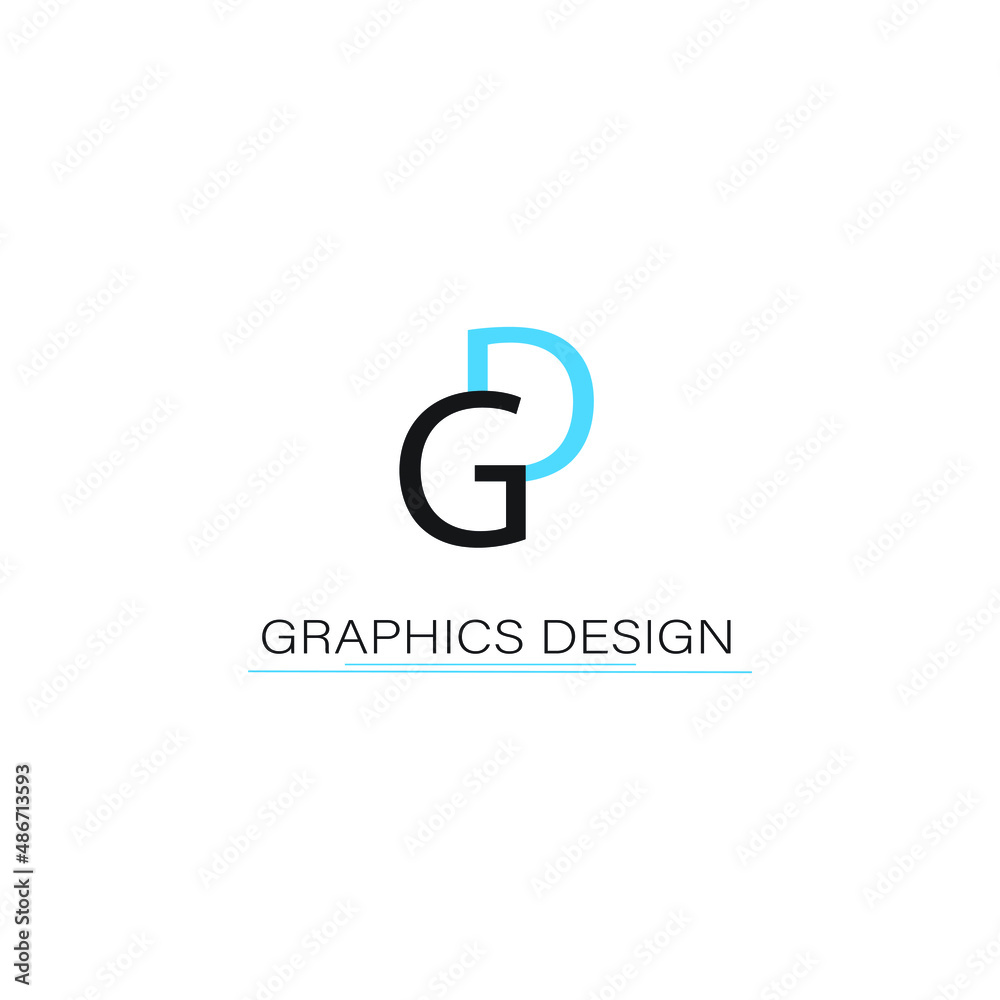 Alphabet GD minimal and unique logo design. vector. Alphabet GD minimal and unique logo design. vector.