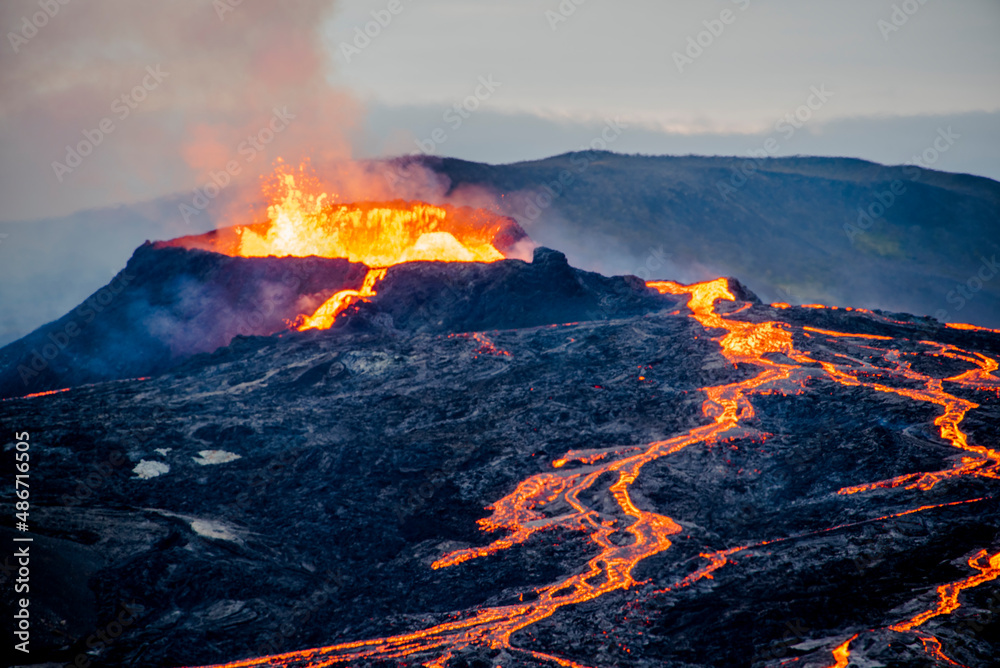 Fototapeta premium 2021 08 19 Fagradalsfjall volcano and lava 5