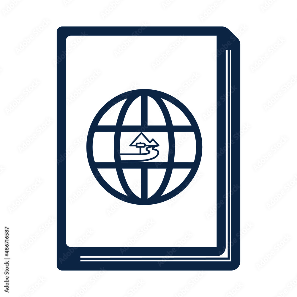 International passport and travel icon International passport and travel icon