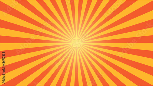 Vector of Sunburst with Orange and Yellow Color. Good for additional background, additional element, etc.