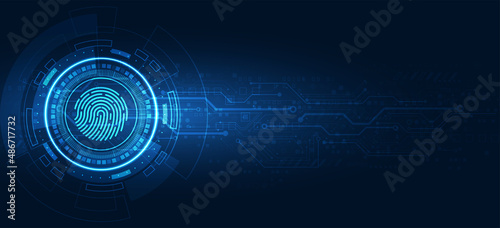 Abstract vector finger scan for private or security system design.Show your identify to unlocked.