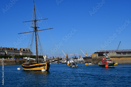 Saint Malo, France - september 7 2020 : Le Renard boat