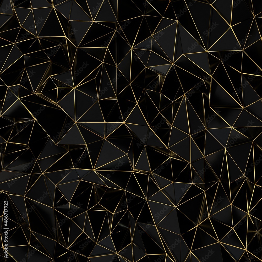 Fototapeta premium Abstract Dynamic Black Background with Various Shape Design. Usable for Background, Wallpaper, Banner, Poster