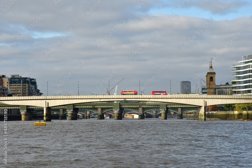London; England - october 21 2021 : cruise on the Thames river