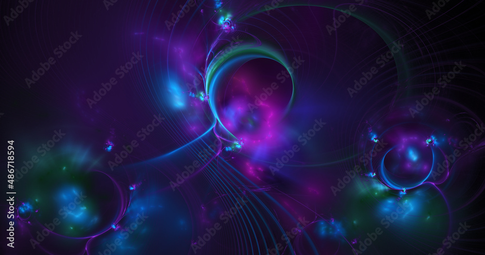 Abstract colorful fiery fractal shapes. Abstract holiday background.