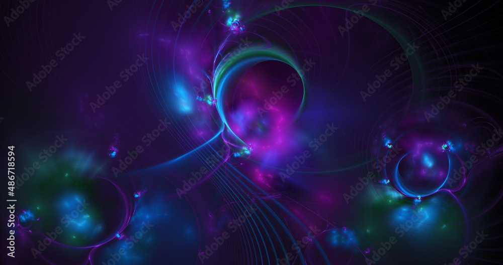 Obraz premium Abstract colorful fiery fractal shapes. Abstract holiday background.