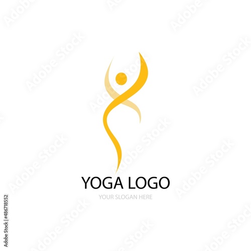 Yoga, Meditation icon logo vector free