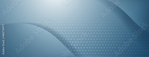 Abstract background made of curved lines and halftone dots in light blue colors
