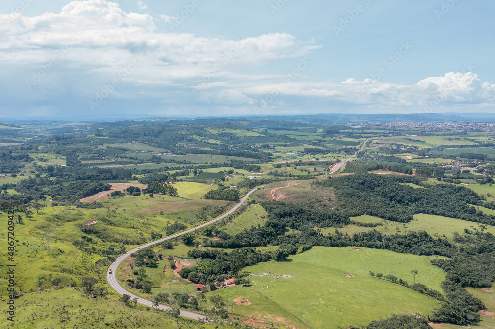 Obraz premium mountainous region in the Serra de Sao Sebastiao of paradise in Minas Gerais, Brazil