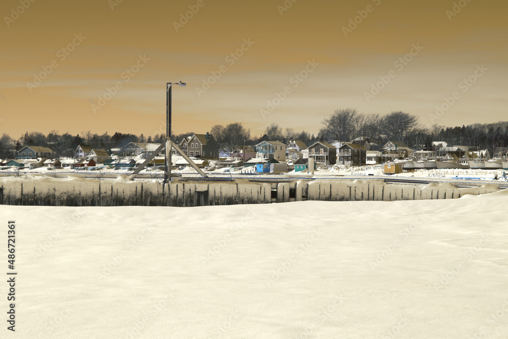 Fishing Village Iced In 