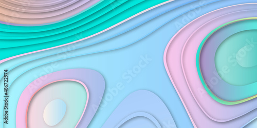 Abstract background with circles. The colors of the aqueous ink are translucent. Abstract multicolored marble texture background. Modern and geometric design and color full design in illustration.