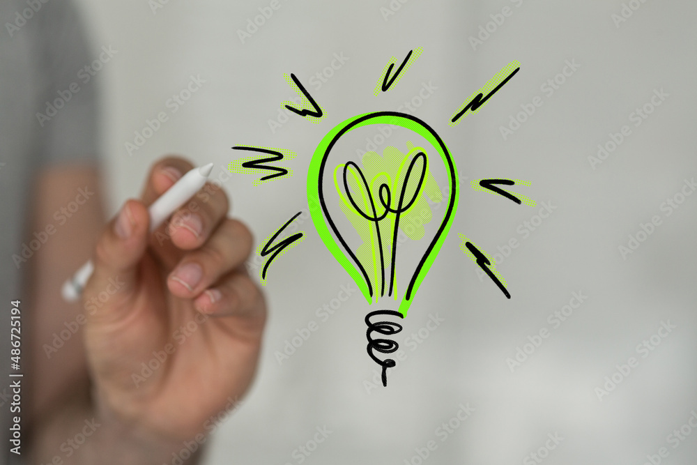 Green energy innovation light bulb with future industry of power generation Green energy innovation light bulb with future industry of power generation