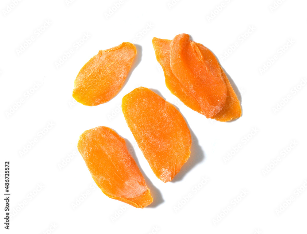 set of dried mango slices