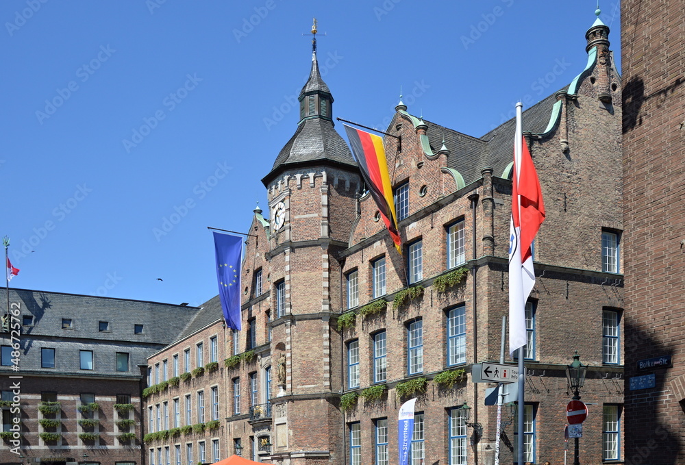 Historisches Bauwerk in der Altstadt von Düsseldorf, Nordrhein - Westfalen