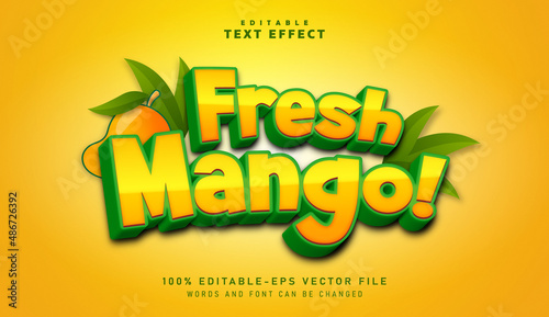 3D Fresh Mango text effect - Editable text effect