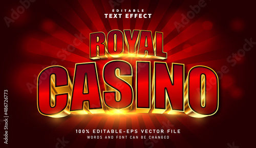 3D Royal Casino text effect - Editable text effect