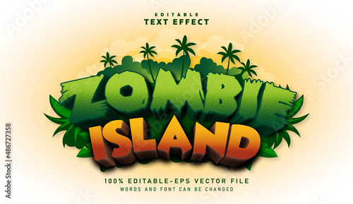 3D Zombie Island text effect - Editable text effect