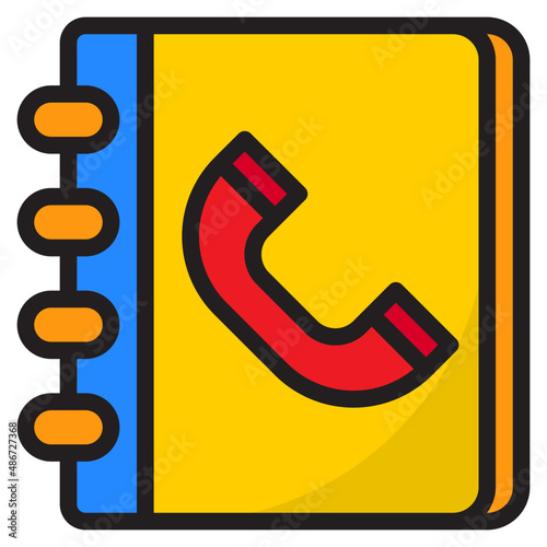 phonebook color line style icon