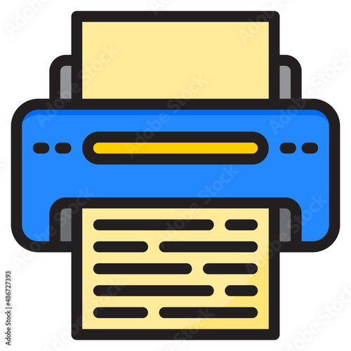 printer color line style icon