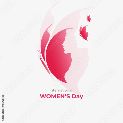 International women's day butterfly logo design