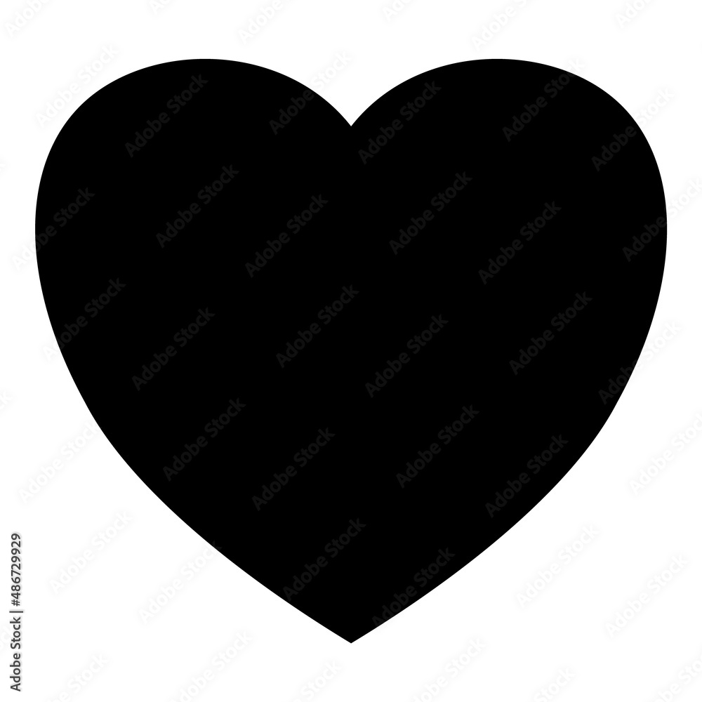 Heart Shape Flat Icon Isolated On White Background Heart Shape Flat Icon Isolated On White Background