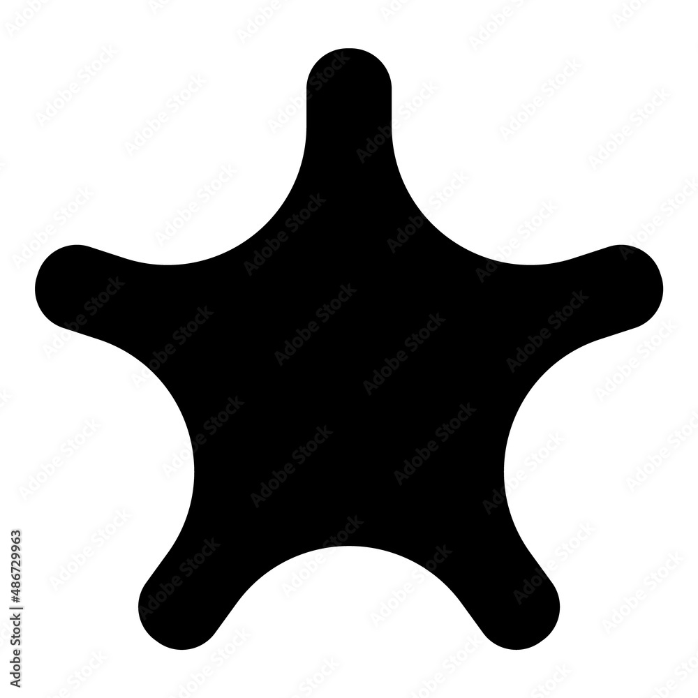 Starfish Flat Icon Isolated On White Background Starfish Flat Icon Isolated On White Background