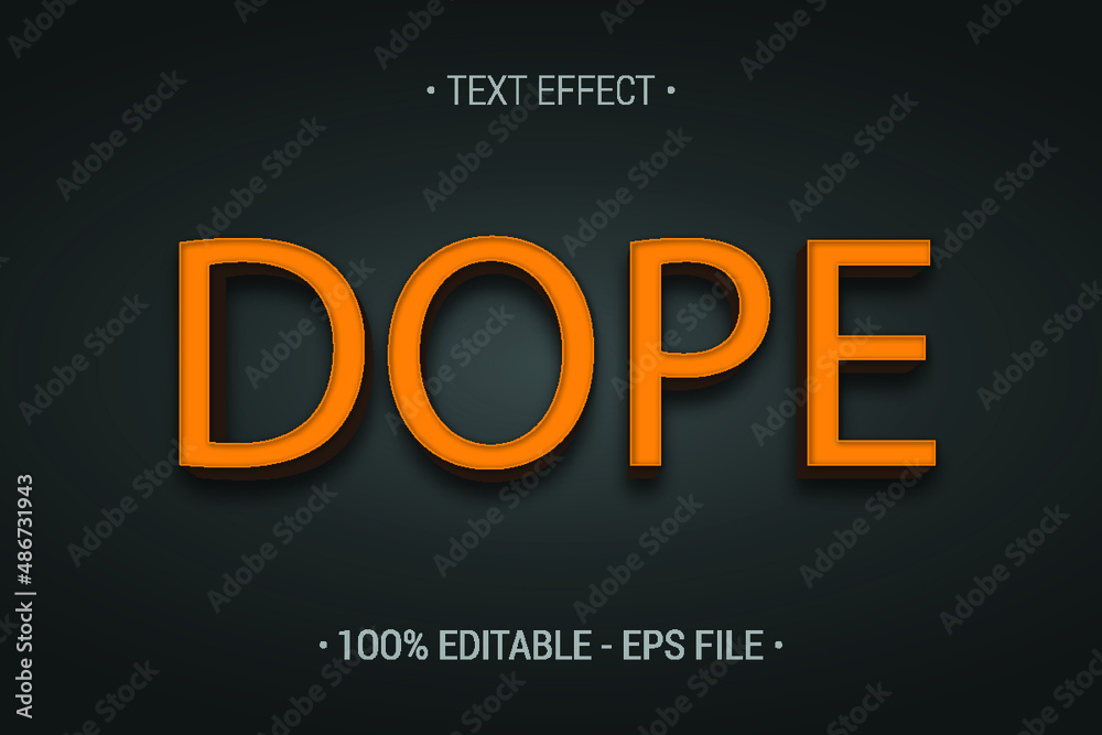 DopetextstyleeffectPremium Vector Stock Vector Adobe Stock
